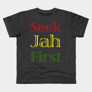 Seek Jah First, Rastafarian Kids T-Shirt